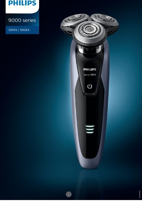 Philips Shaver series 9000 Rasoir &eacute;lectrique rasage &agrave; sec ou sous l'eau - Mode d&rsquo;emploi - ENG