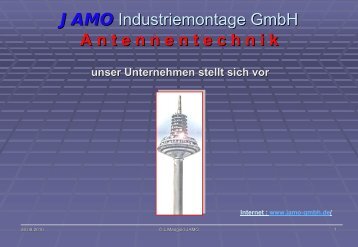 JAMO Industriemontage GmbH A n t e n n e n t e c h n i k