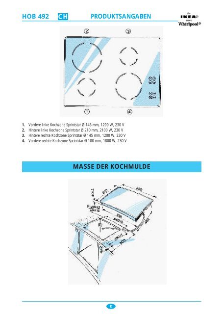 KitchenAid 200 270 65 - Hob - 200 270 65 - Hob DE (852754916000) Istruzioni per l'Uso