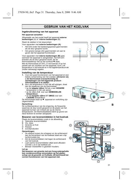 KitchenAid A 215R/M - Refrigerator - A 215R/M - Refrigerator NL (853985238000) Istruzioni per l'Uso