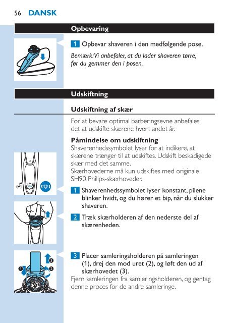 Philips Shaver series 9000 Rasoir &eacute;lectrique rasage &agrave; sec ou sous l'eau - Mode d&rsquo;emploi - ELL