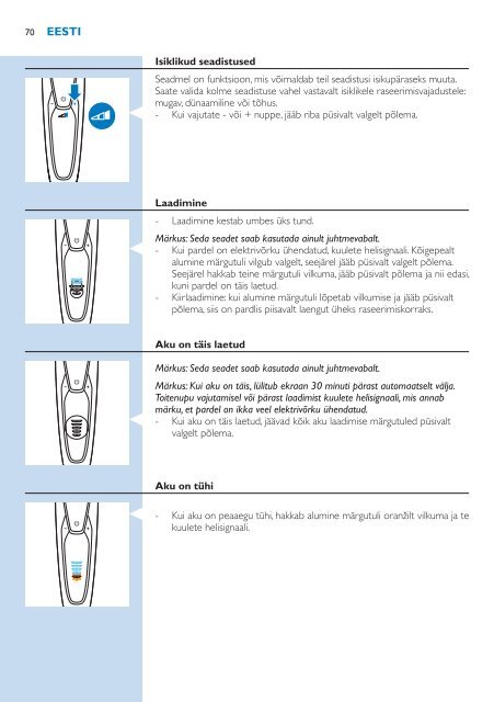 Philips Shaver series 9000 Rasoir &eacute;lectrique rasage &agrave; sec ou sous l'eau - Mode d&rsquo;emploi - POL