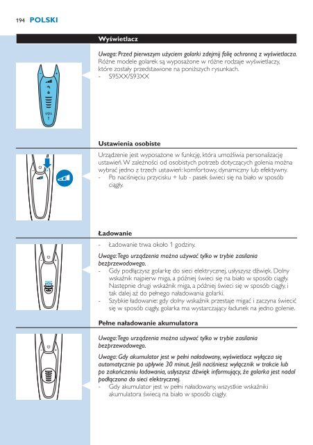 Philips Shaver series 9000 Rasoir &eacute;lectrique rasage &agrave; sec ou sous l'eau - Mode d&rsquo;emploi - UKR