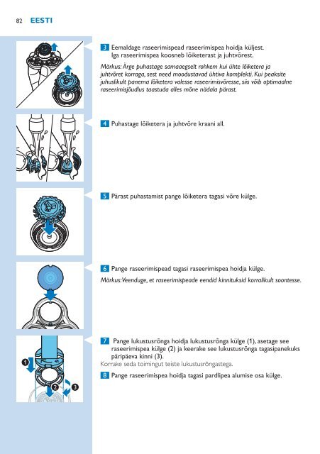 Philips Shaver series 9000 Rasoir &eacute;lectrique rasage &agrave; sec ou sous l'eau - Mode d&rsquo;emploi - UKR