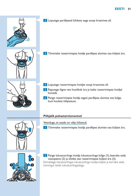 Philips Shaver series 9000 Rasoir &eacute;lectrique rasage &agrave; sec ou sous l'eau - Mode d&rsquo;emploi - SRP