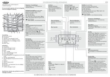 KitchenAid 20RB-D4L A+ - Side-by-Side - 20RB-D4L A+ - Side-by-Side DA (858645038010) Scheda programmi