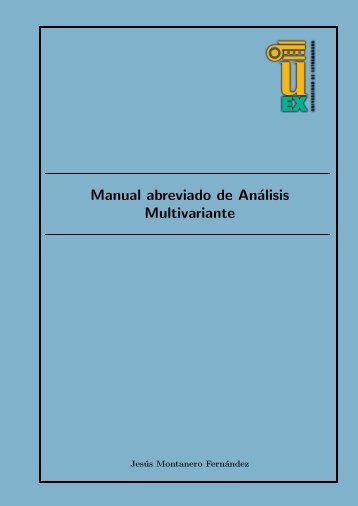 Manual abreviado de Análisis Multivariante