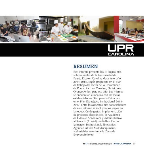 Revision 9- Manual_Logros Sobresalientes Reporte Anual2014 2015 UPR Carolina Dr Moises Orengo Rector