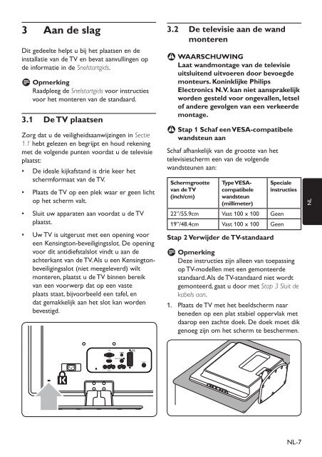 Philips T&eacute;l&eacute;viseur LCD professionnel - Mode d&rsquo;emploi - NLD