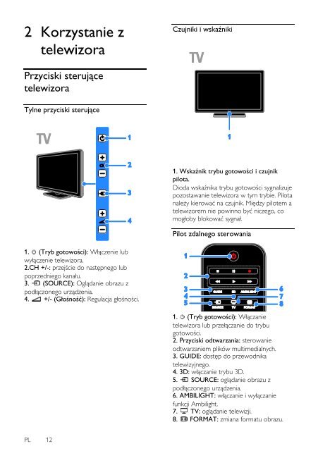 Philips 5000 series Smart TV Edge LED 3D - Mode d&rsquo;emploi - POL