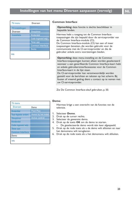 Philips Cineos T&eacute;l&eacute;viseur &agrave; &eacute;cran large - Mode d&rsquo;emploi - NLD