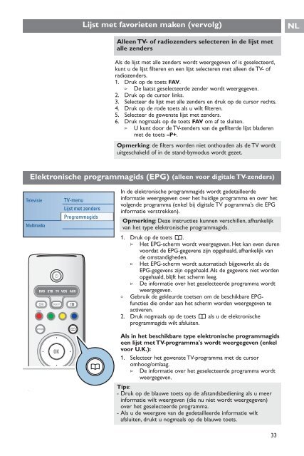 Philips Cineos T&eacute;l&eacute;viseur &agrave; &eacute;cran large - Mode d&rsquo;emploi - NLD