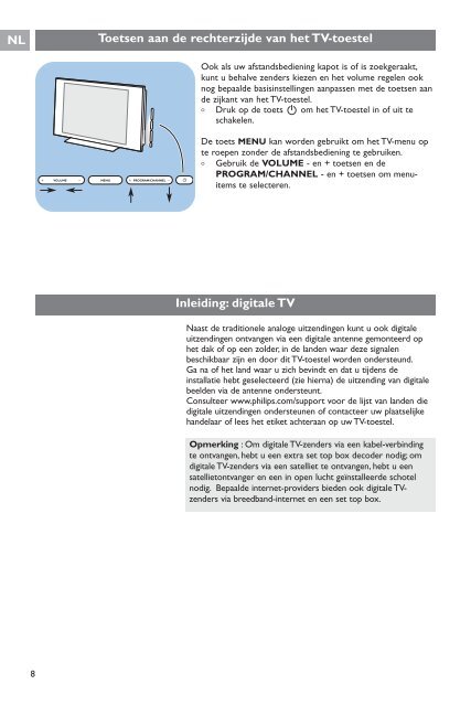 Philips Cineos T&eacute;l&eacute;viseur &agrave; &eacute;cran large - Mode d&rsquo;emploi - NLD