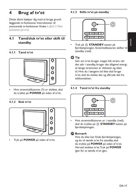 Philips TV LCD - Mode d&rsquo;emploi - DAN