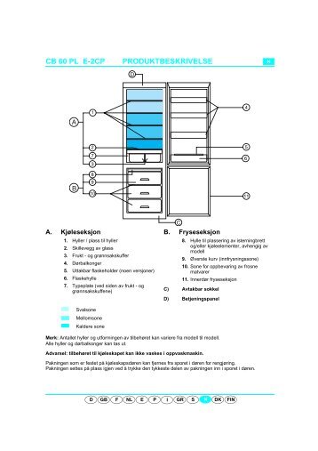 KitchenAid 900 162 33 CFS 616 S - Fridge/freezer combination - 900 162 33 CFS 616 S - Fridge/freezer combination NO (853940901010) Scheda programmi