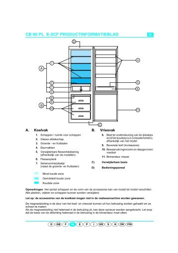 KitchenAid 900 162 33 CFS 616 S - Fridge/freezer combination - 900 162 33 CFS 616 S - Fridge/freezer combination NL (853940901010) Scheda programmi