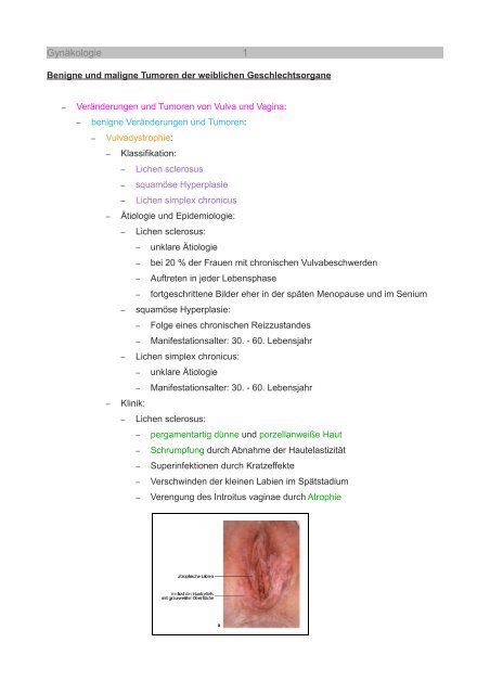 Gynäkologie 1 - DocCheck Campus