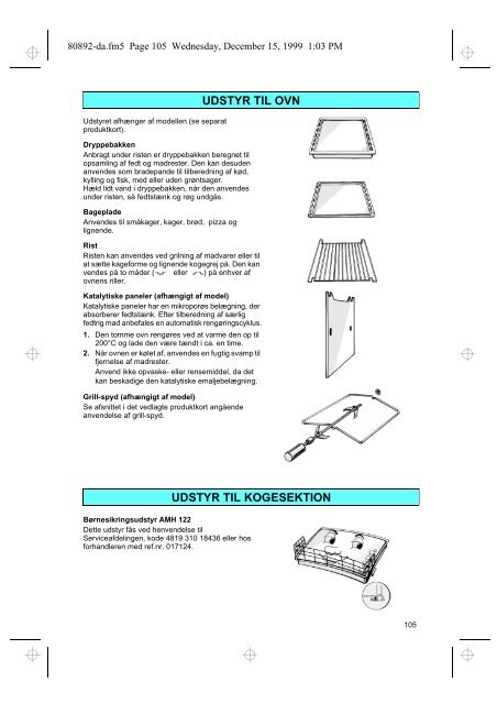 KitchenAid 745 307 85 - Oven - 745 307 85 - Oven DA (854145119020) Istruzioni per l'Uso