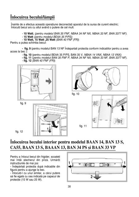 KitchenAid NBAA 34 NF NX - Refrigerator - NBAA 34 NF NX - Refrigerator RO (F053882) Istruzioni per l'Uso