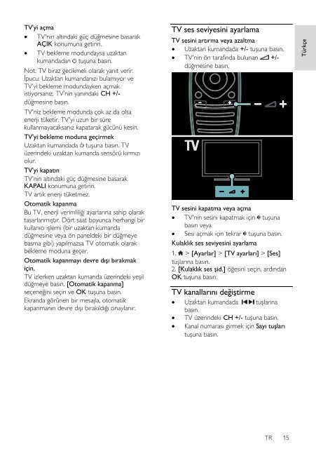 Philips 7000 series T&eacute;l&eacute;viseur LED Smart TV - Mode d&rsquo;emploi - TUR