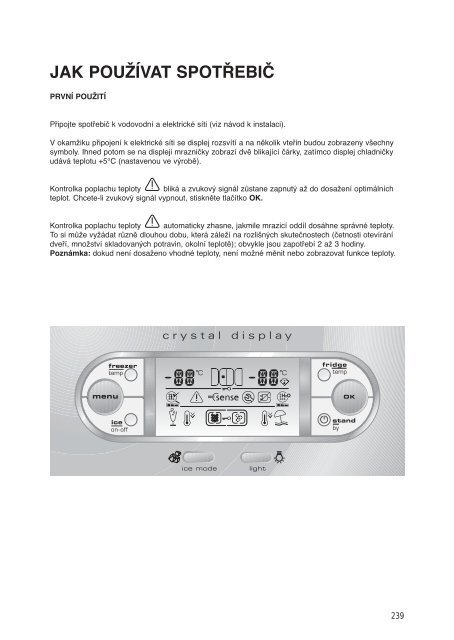 KitchenAid 20RA-D3 SF - Side-by-Side - 20RA-D3 SF - Side-by-Side CS (858641236000) Istruzioni per l'Uso