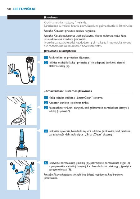 Philips Shaver series 9000 Rasoir &eacute;lectrique rasage &agrave; sec ou sous l'eau - Mode d&rsquo;emploi - POL