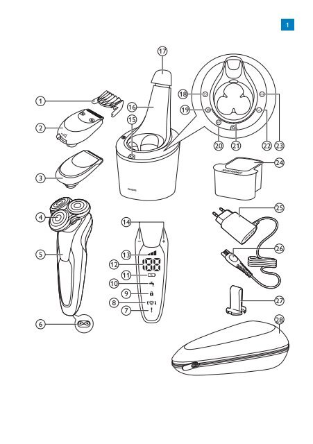 Philips Shaver series 9000 Rasoir &eacute;lectrique rasage &agrave; sec ou sous l'eau - Mode d&rsquo;emploi - SRP