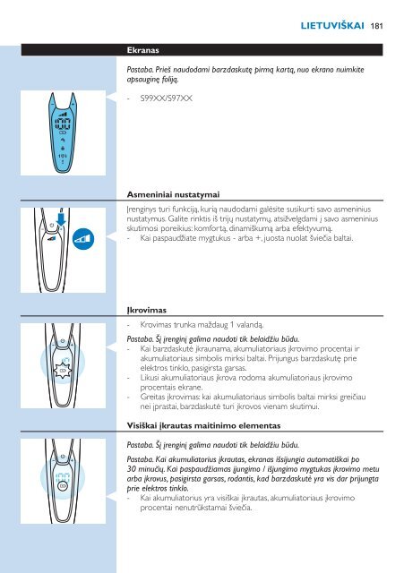 Philips Shaver series 9000 Rasoir &eacute;lectrique rasage &agrave; sec ou sous l'eau - Mode d&rsquo;emploi - SLV