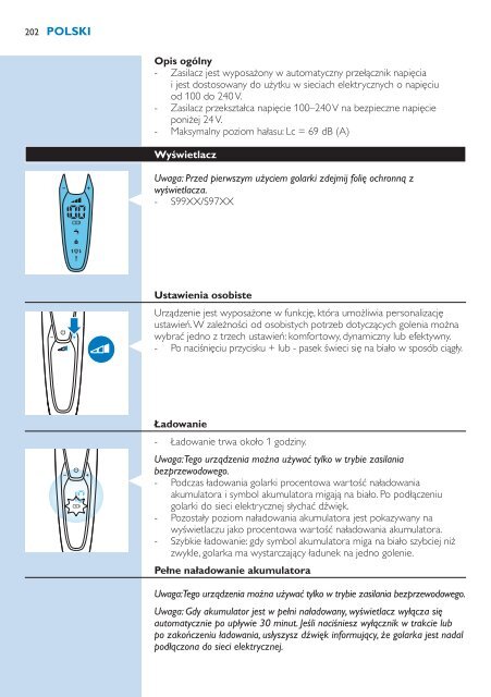 Philips Shaver series 9000 Rasoir &eacute;lectrique rasage &agrave; sec ou sous l'eau - Mode d&rsquo;emploi - SLV