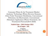 Consumer water and air treatment Market