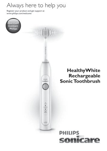 Philips Sonicare HealthyWhite Brosse Ã  dents Ã©lectrique - Mode dâemploi - NLD