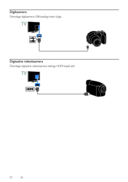 Philips 3100 series T&eacute;l&eacute;viseur LED ultra-plat - Mode d&rsquo;emploi - EST