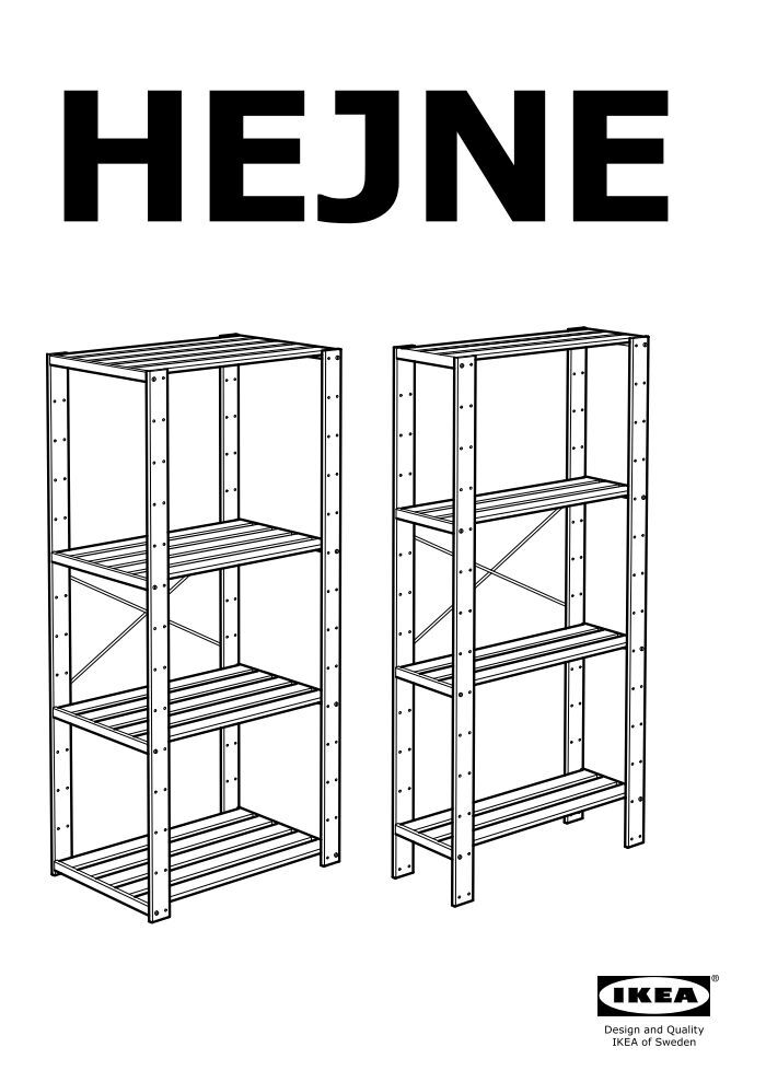 Ikea HEJNE ripiano - 60290577 - Istruzioni di montaggio
