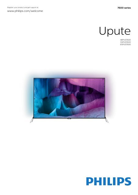 Philips 7600 series T&eacute;l&eacute;viseur UHD 4K ultra-plat avec Android&trade; - Mode d&rsquo;emploi - HRV