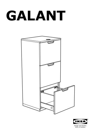 Ikea GALANT combinazione con portadocumenti - S49046469 - Istruzioni di montaggio