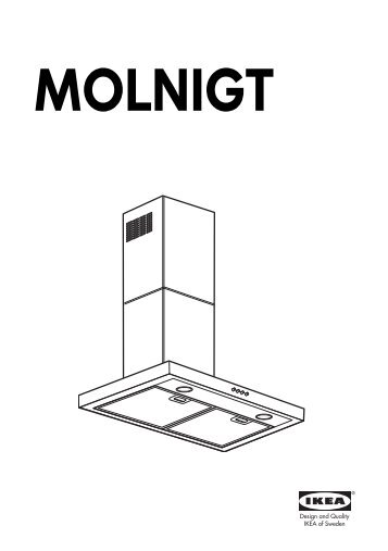 Ikea MOLNIGT cappa da fissare alla parete - 20304595 - Istruzioni di montaggio