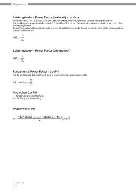 Power Analyser UMG 104 Modbus-Adressenliste und ...