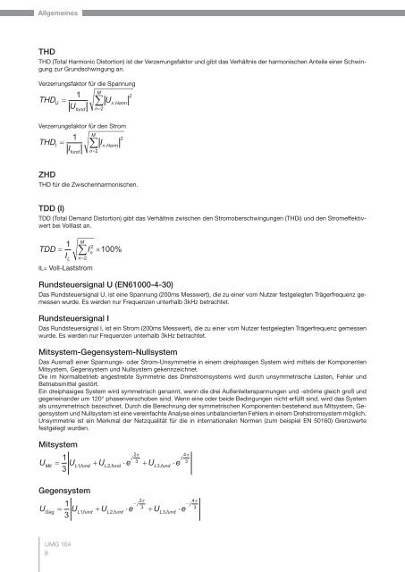 Power Analyser UMG 104 Modbus-Adressenliste und ...