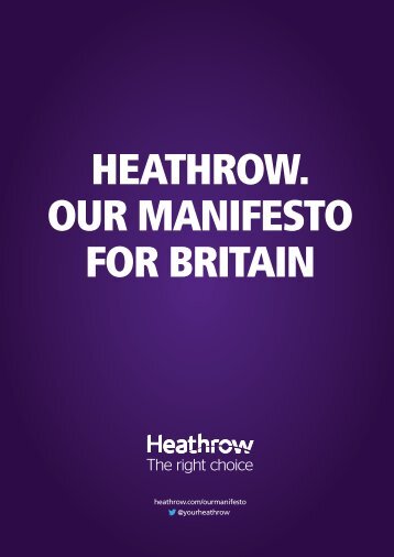 HEATHROW OUR MANIFESTO FOR BRITAIN