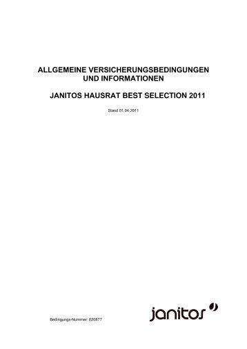 Best Selection - Janitos Versicherung AG