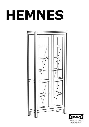 Ikea HEMNES Vetrina - 60282148 - Istruzioni di montaggio