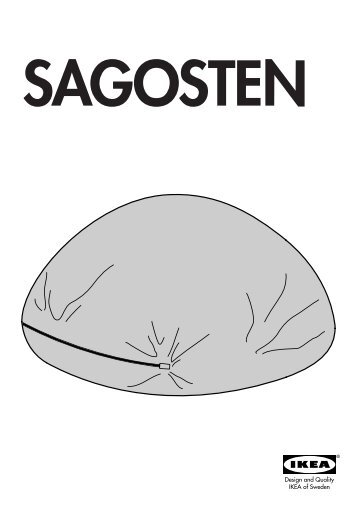 Ikea SAGOSTEN fodera per elemento gonfiabile - 50139170 - Istruzioni di montaggio