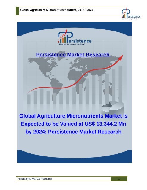 Global Agriculture Micronutrients Market, 2016 - 2024