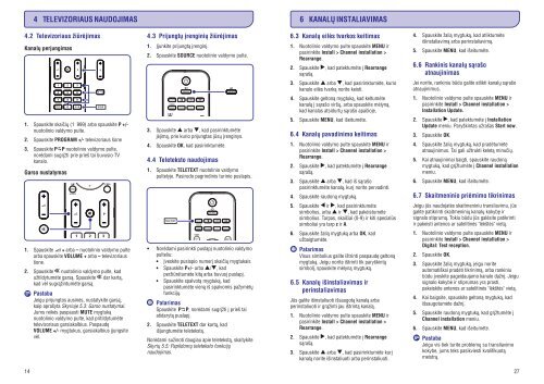 Philips TV LCD - Mode d&rsquo;emploi - LIT