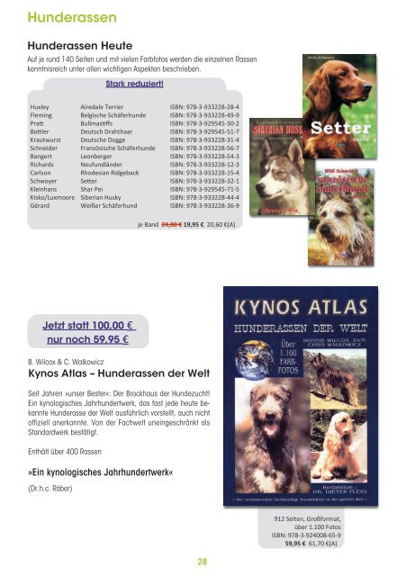 Kynos Verlag Gesamtverzeichnis Herbst 2016