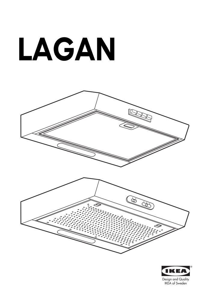 Ikea LAGAN cappa da fissare alla parete - 70304588 - Istruzioni di montaggio