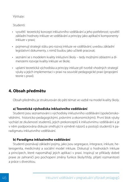 Inkluzivní vzdělávání v pregraduální přípravě učitelů