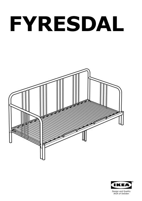 Ikea FYRESDAL struttura letto divano - 00318881 - Istruzioni di montaggio
