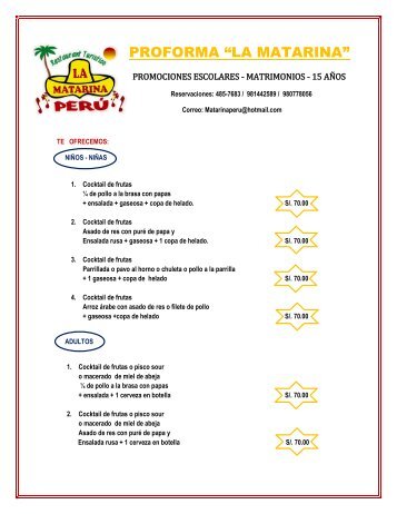 PROFORMA MATARINA 70SOLES COLEGIOS