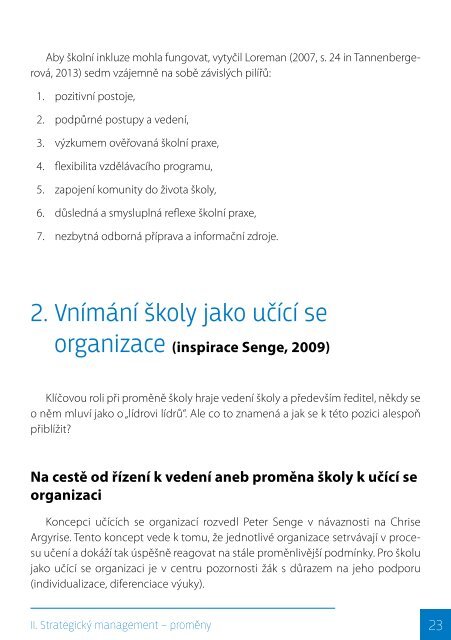 Strategický management inkluzivní školy